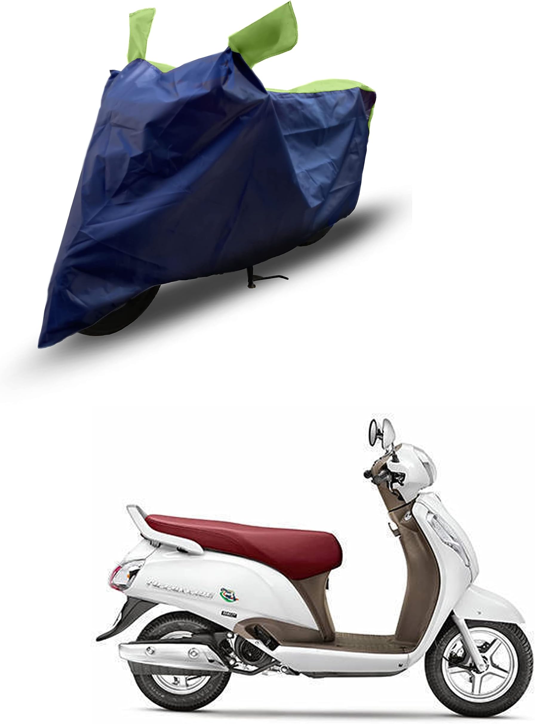 RiderShine Suzuki Access SE Two Wheeler Bike Cover - Dustproof - UV Protection - Premium Bike Cover_Blue Green