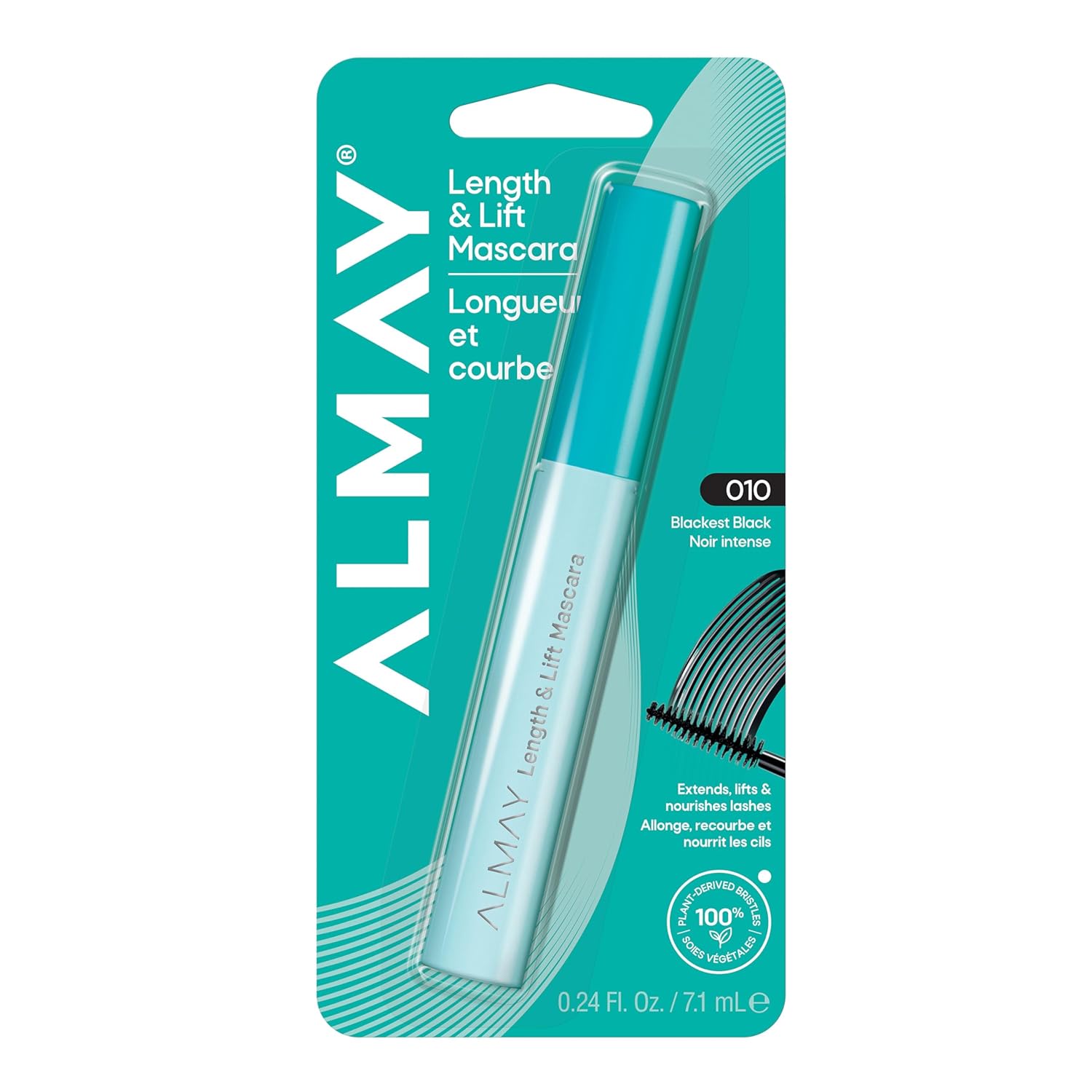 Almay Length & Lift Mascara, Nourishing + Lengthening, Hypoallergenic, 10 Black