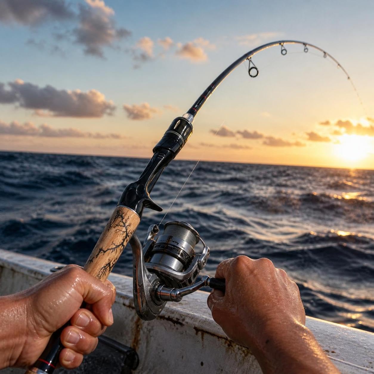 Canna da Pesca per Esche MH Hard | Impugnatura in legno, Canna da Lurecasting, Sessioni di pesca costiera, Per Pescatori Avventurosi