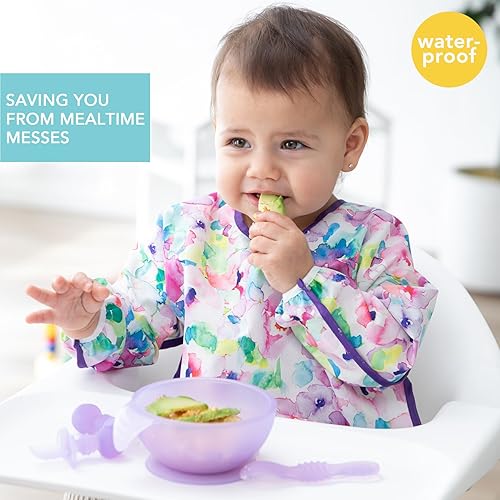 Miniatura 119 de Bumkins - Babero con mangas - Para niños y niñas, bebés y niños pequeños de 6 a 24 meses - Ligero, duradero, impermeable - Babero de manga larga -