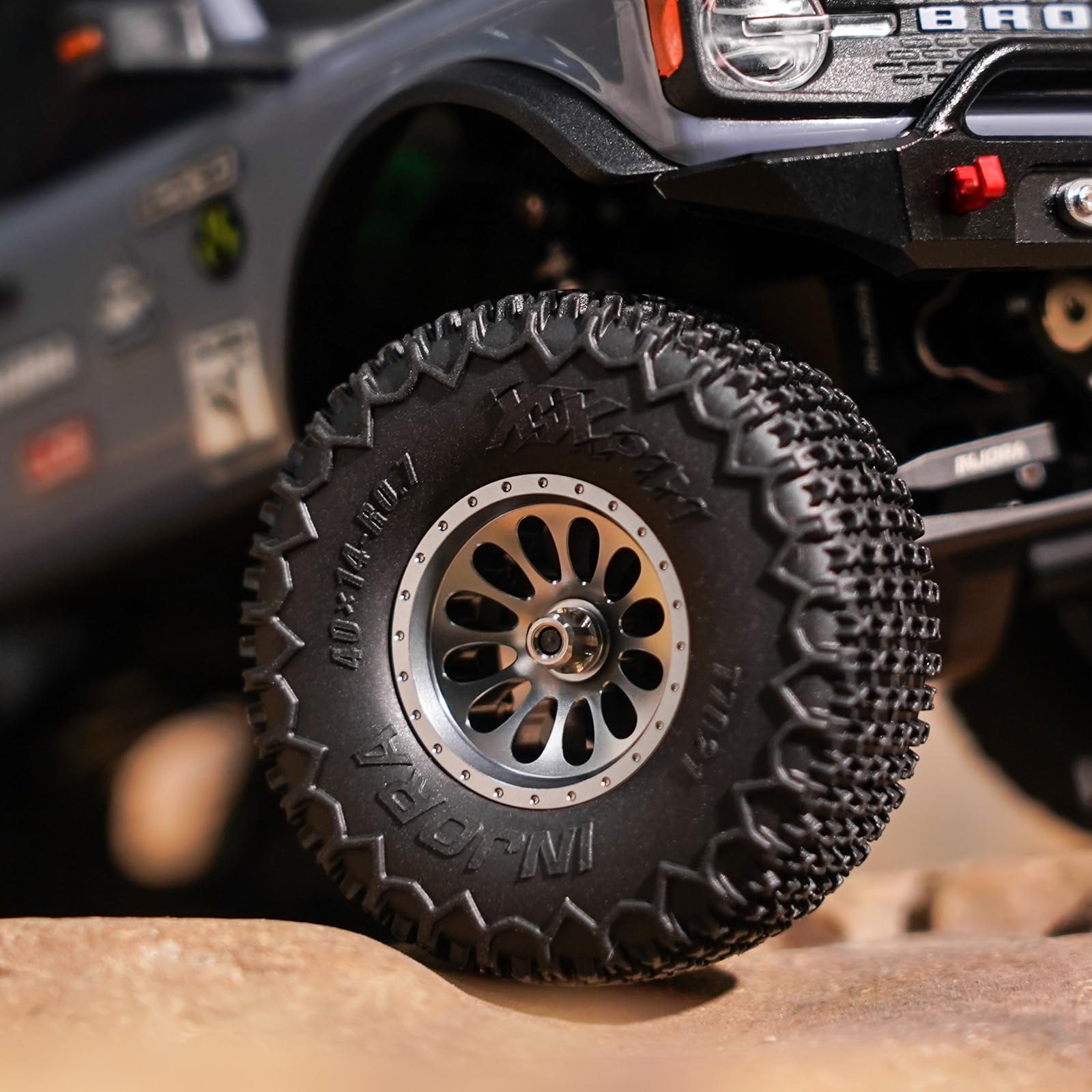 INJORA D19 Ripple Jante Aluminium Beadlock 0,7" D19 pour 1/30 Axial SCX30 (W7005)