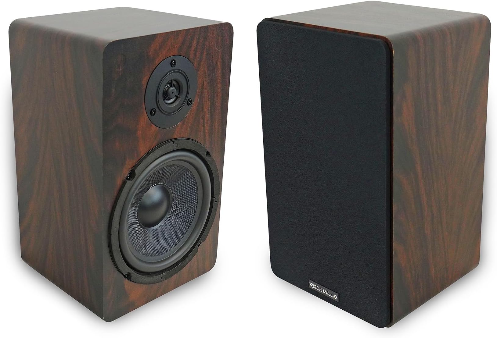 Rockville Pair RockShelf 68D V2 400W Bookshelf Speakers 8 Ohm, Kevlar Woofers, Silk Dome Tweeter, MDF Cabinet, for Home Theater and Audiophiles
