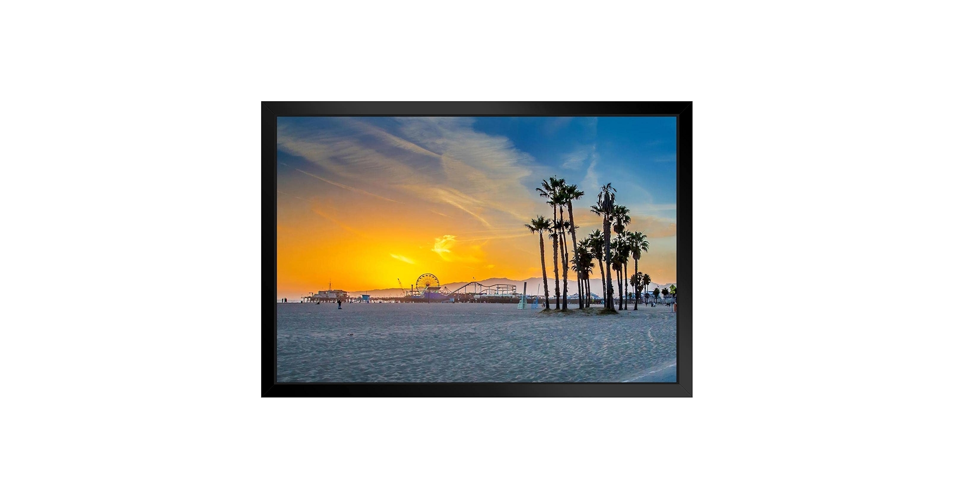 Amazon.co.jp: ベニスビーチ カリフォルニア観覧車 日没風景
