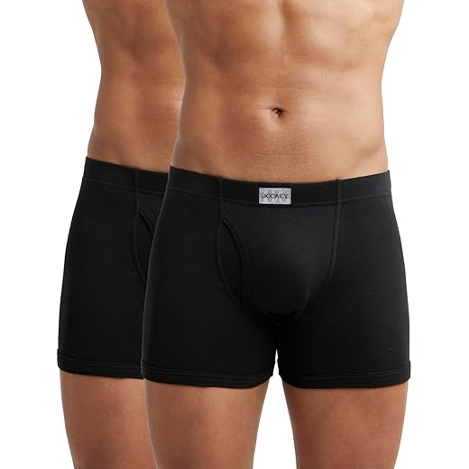 Jockey Mens Super Combed Cotton Boxer Briefs Pack of 2