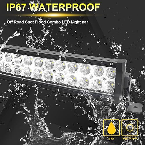 Miniatura 5 de Willpower Barras de luz LED curvadas de 52 pulgadas, 300 W, combo de inundación puntal, barra LED delgada, luces de conducción todoterreno, luces