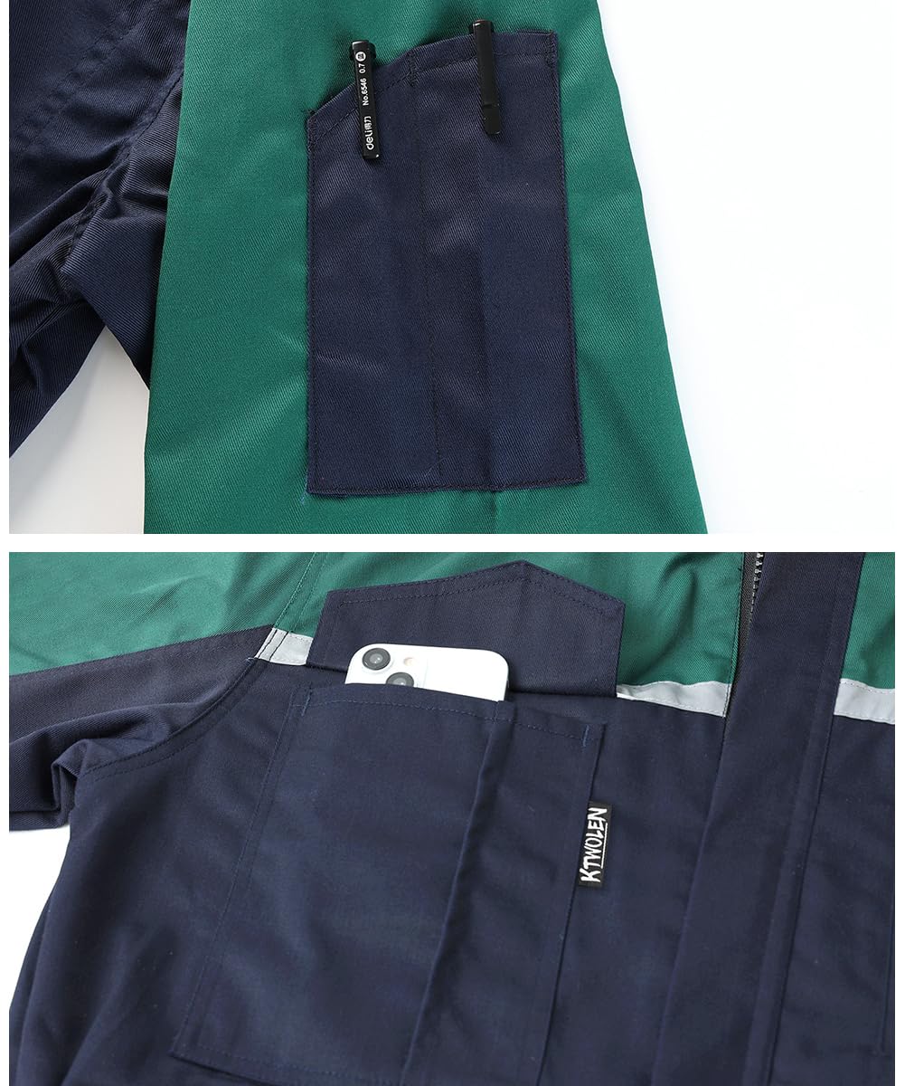 Mono Mecanico Hombre Mono de Trabajo con Alta Visibilidad Funda de Trabajo Mujer Reflectante Mono de Pintor Ropa de Trabajo para Taller