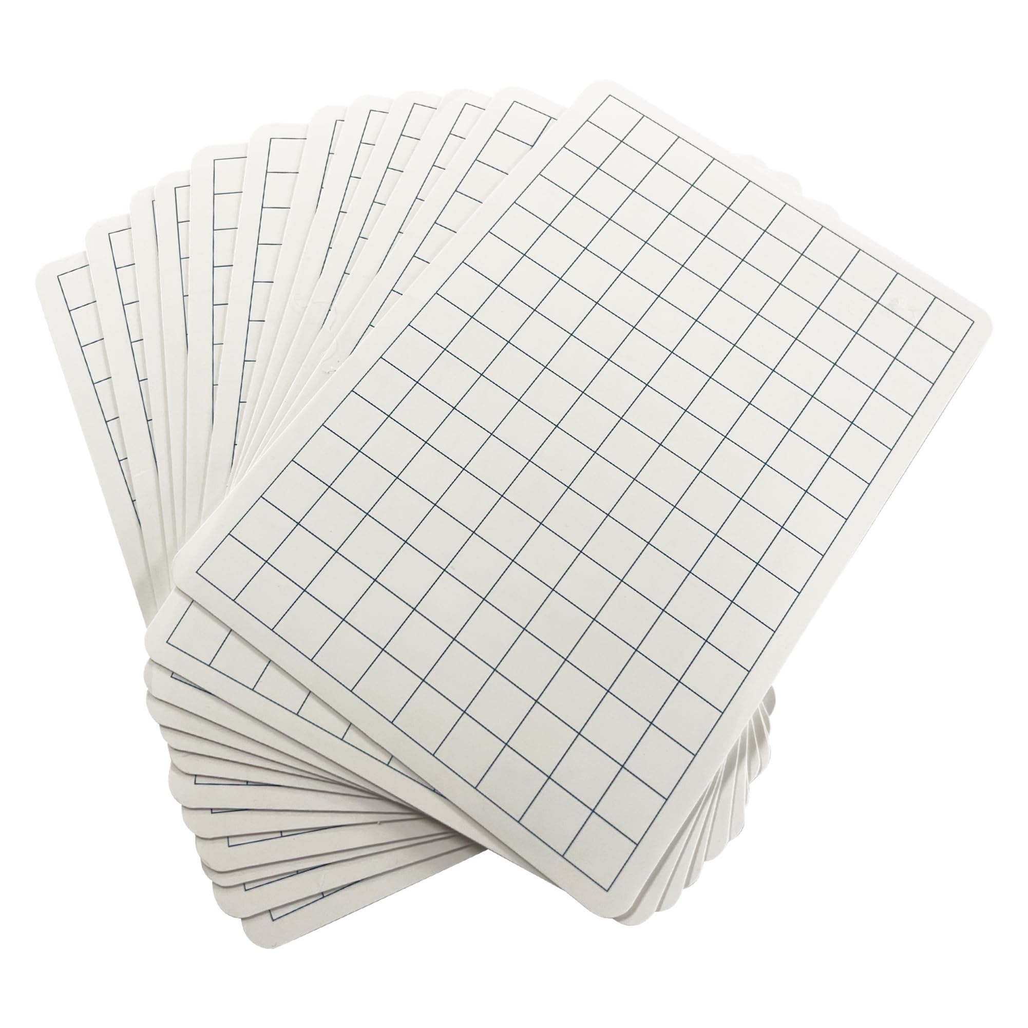 Pack of 12 Square Grid A4 Drywipe Whiteboards