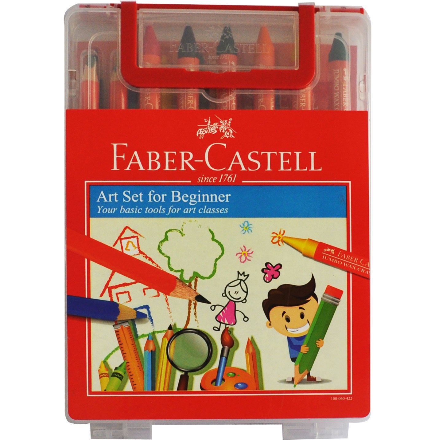 Buy Faber Castell Art Set For Beginner 12 X Jumbo Wax Crayon, 2 X Jumbo