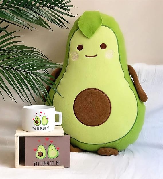 giftmoda Avocado Design Complete Me Pillow And Wooden Box Mug Gift Set