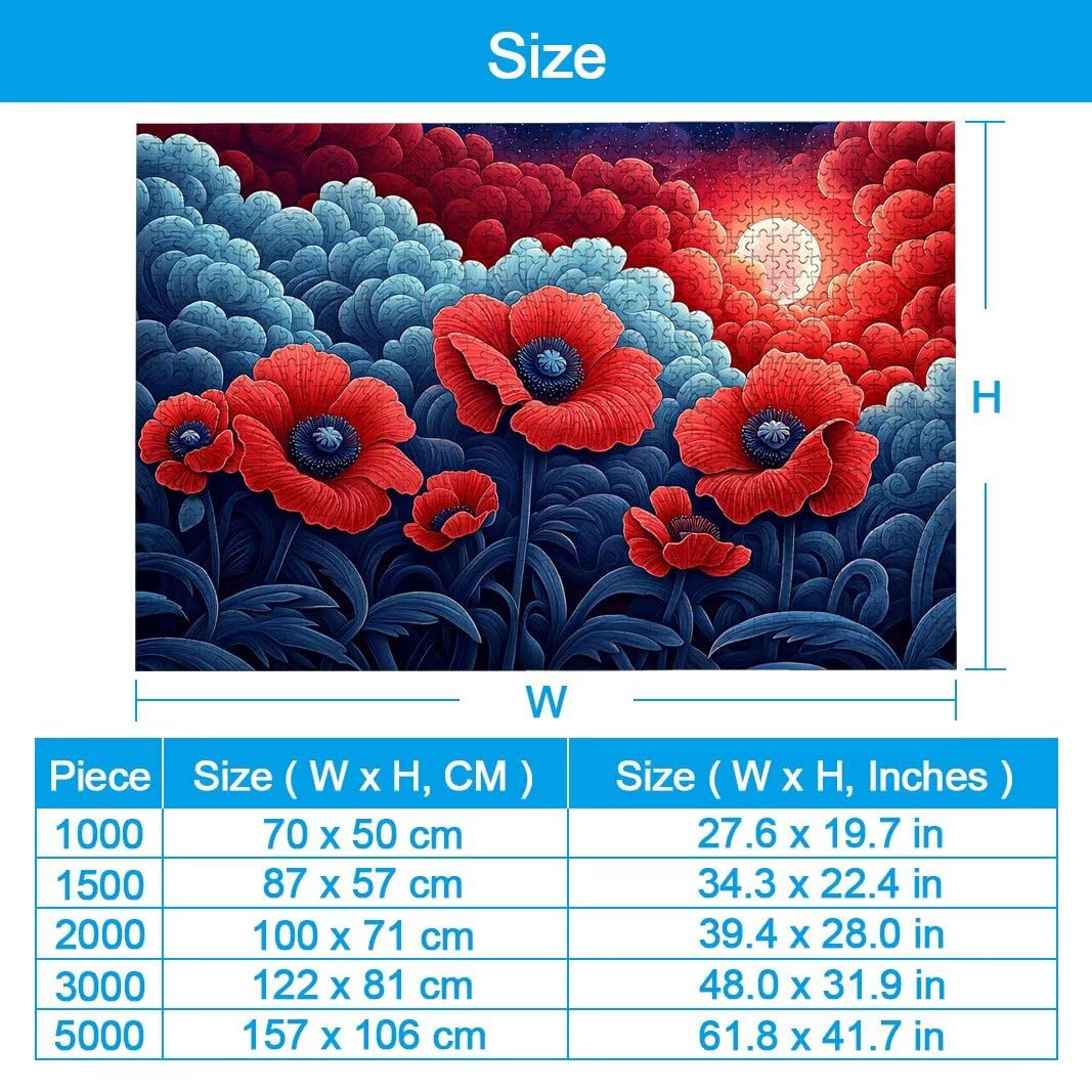 Puzzle 5000 Piezas, Puzzle Flor de Madera para Adultos, Regalos -2466