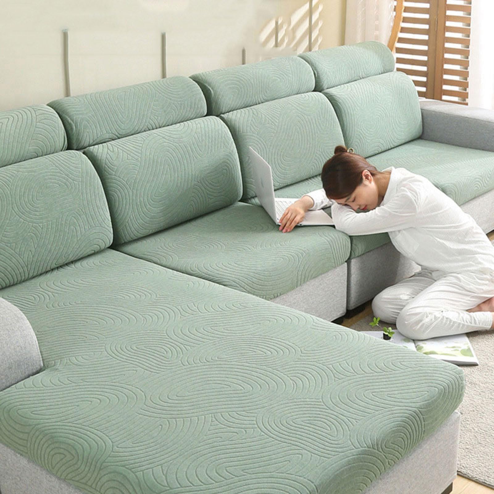 Housse canapé en forme de L universelle en velours premium