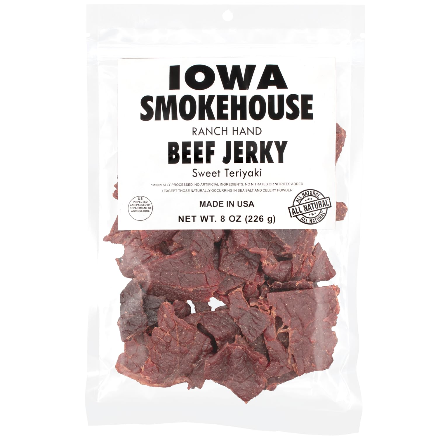 IOWA SMOKEHOUSE Ranch Hand Beef Jerky (Sweet Teriyaki, 8 oz)