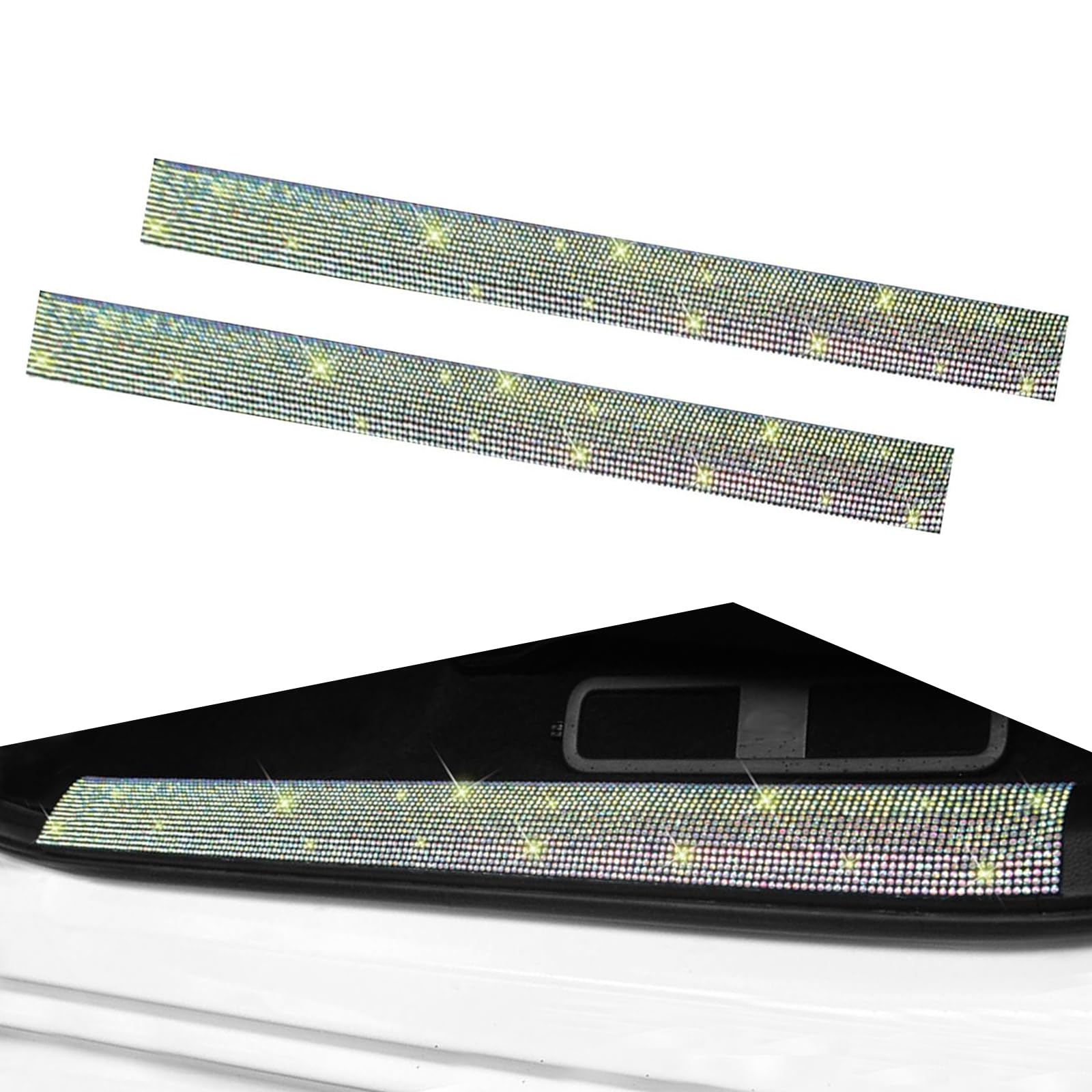 Neferta Pack-2 Bling Car Door Sill Strip, 1.96
