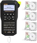 SUPVAN G15M Mini Portable Label Maker Machine with Heat Shrink Tube, Rechargeable 1200mAh Battery Thermal Transfer Printer, Compatible with Multi-Type Label, Home, Garage, Office & Outdoor