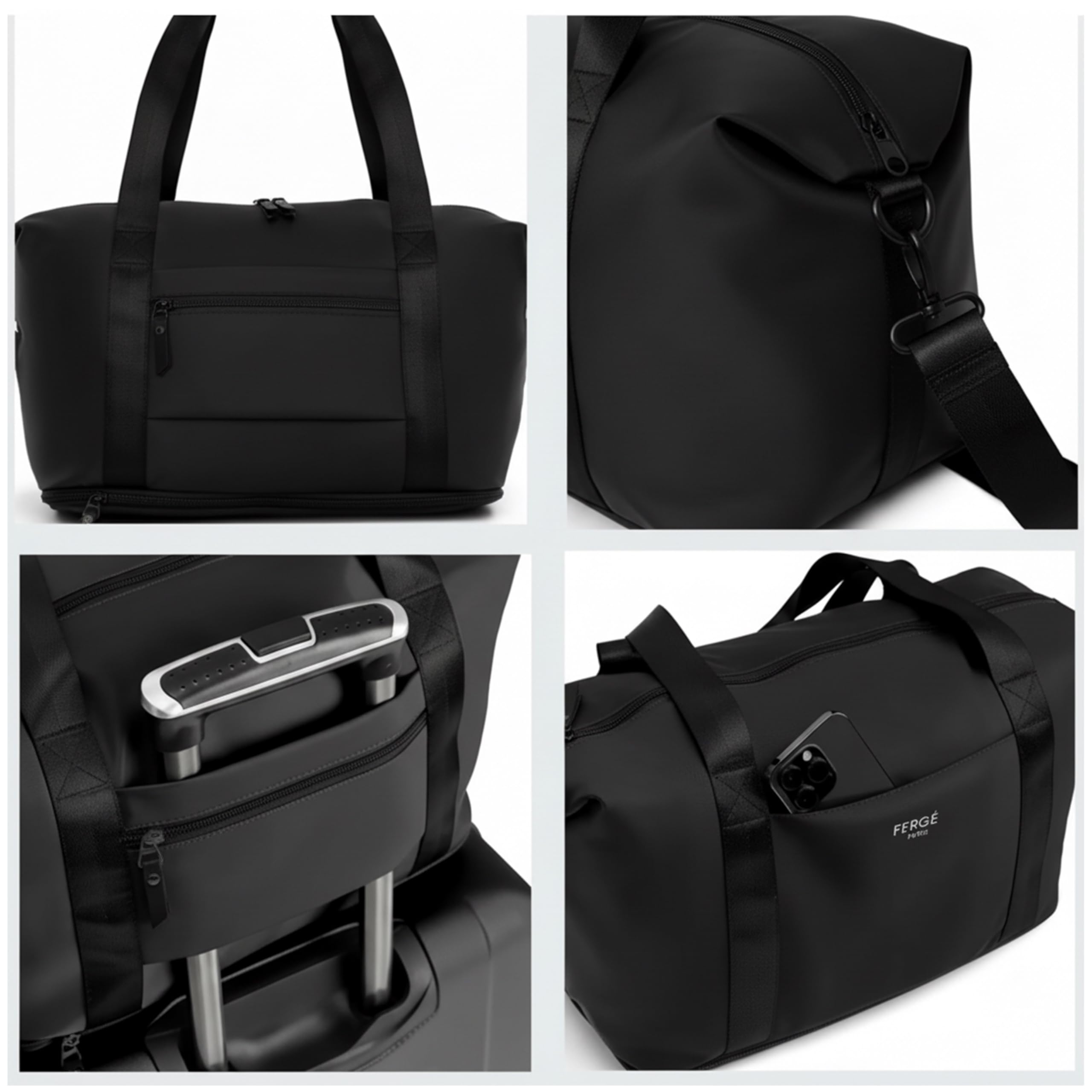 FERGÉ Set di valigie 3 pezzi con guscio rigido e lucchetto TSA Cannes, set di trolley da viaggio (bagaglio a mano, L, XL) Set di 3 valigie con guscio rigido, trolley con 4 ruote morbide, robusto
