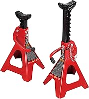Vista 1 de BIG RED T42002A Torin Steel Jack Stands: doble bloqueo, capacidad de 2 toneladas (4,000 lb), rojo, 1 par