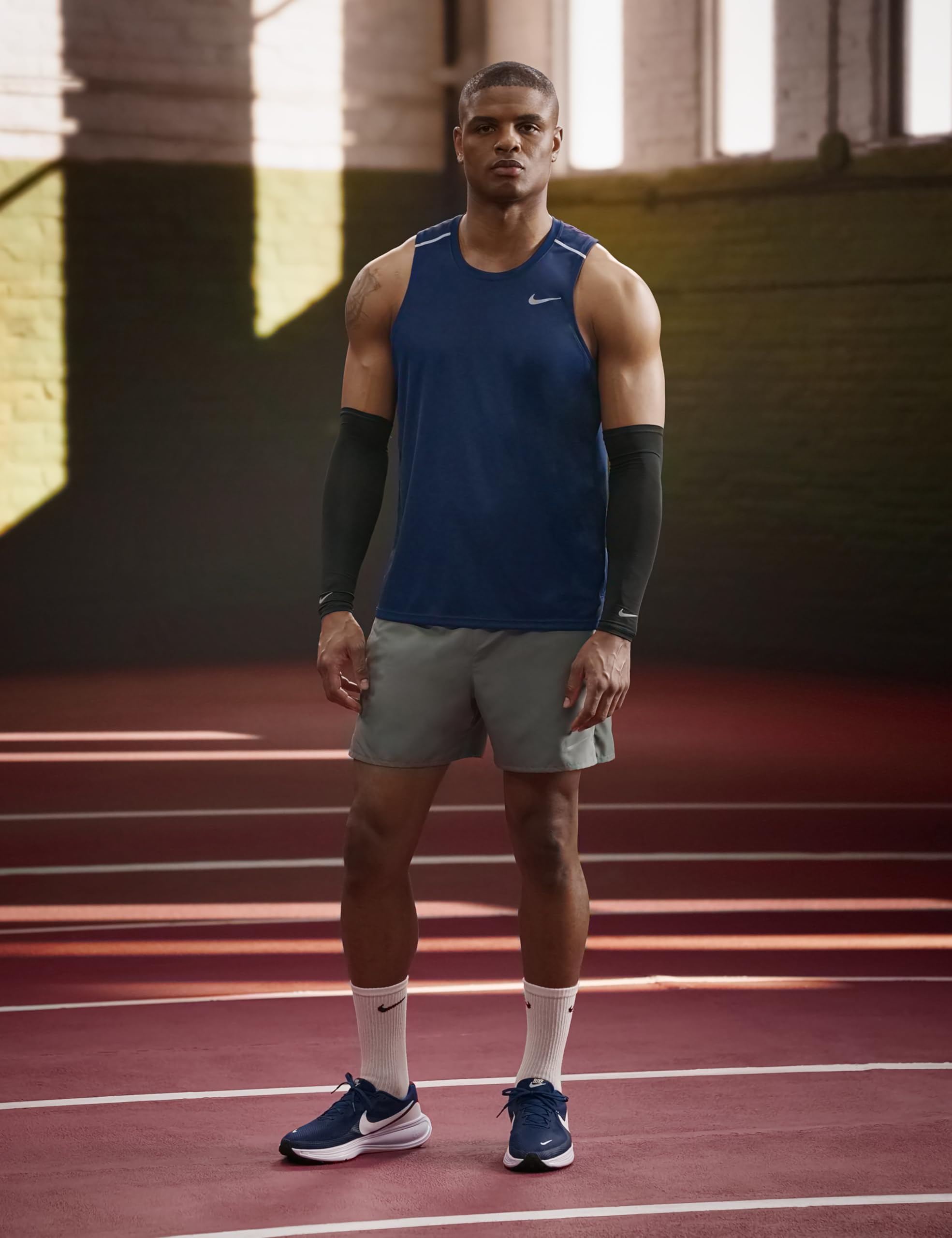 Nike Canotta da Uomo DF Miler Midnight Navy/Reflective Silv, XL