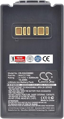 Miniatura 6 de XSP - Batería de repuesto recargable de iones de litio compatible con DATALOGIC Falcon X3 Falcon X3 Plus Falcon X3+ Falcon X4 94ACC1386 BT-26