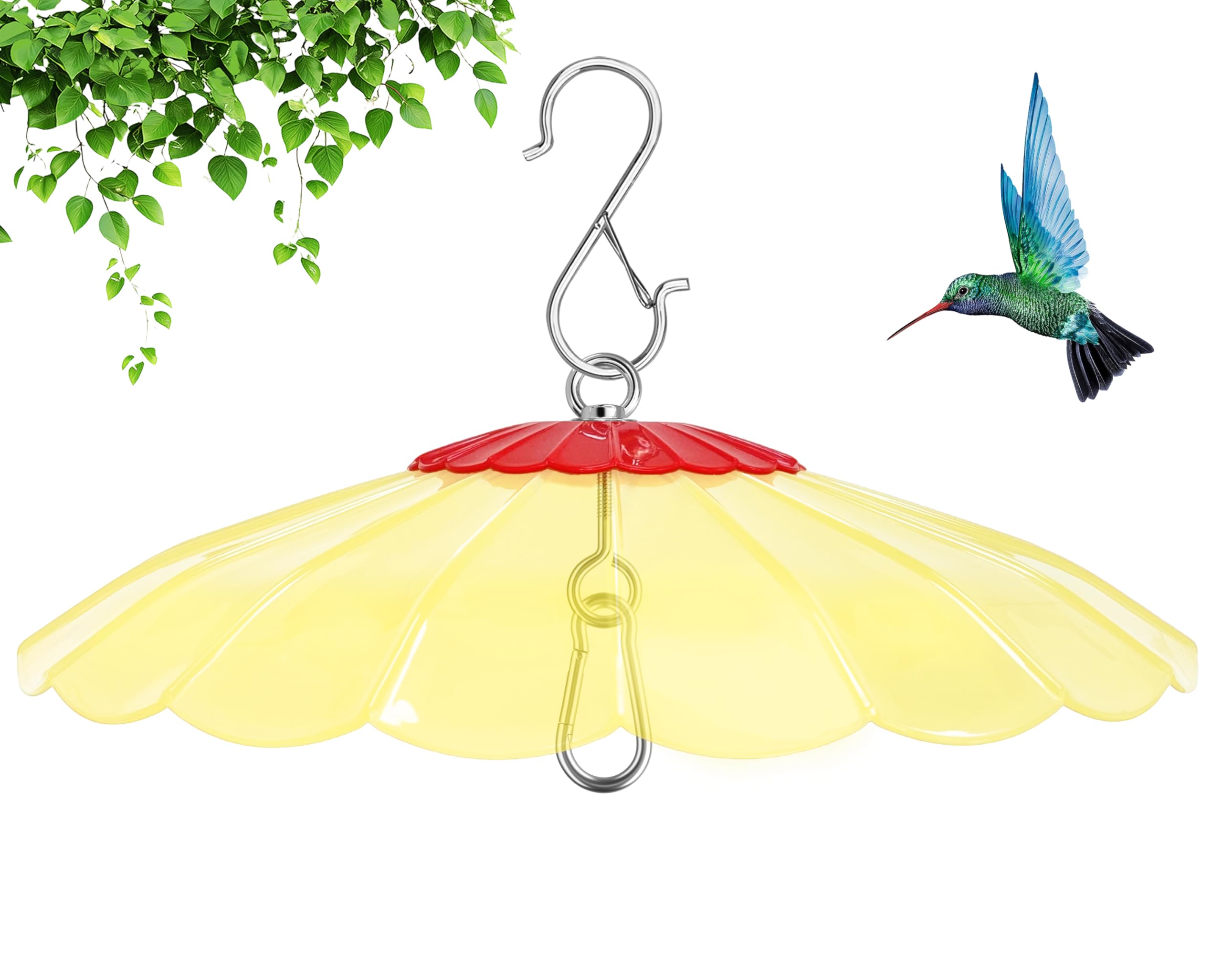Photo 1 of *** FOR PARTS BROKEN. *** 13.5-Inch Hummingbird Feeder Shade Dome Cover,Bird Feeder Rain Cover & Squirrel Shield, Weather Guard with Hanging Bird Feeders,Squirrel Proof for Shepherd's Hook Outdoors(Clear Yellow)