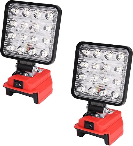 Miniatura 12 de Luz de trabajo LED inalámbrica para batería Dewalt de 20 V, linterna de 20 V para luz Dewalt, luz de inundación recargable portátil de 48 W 4800 LM