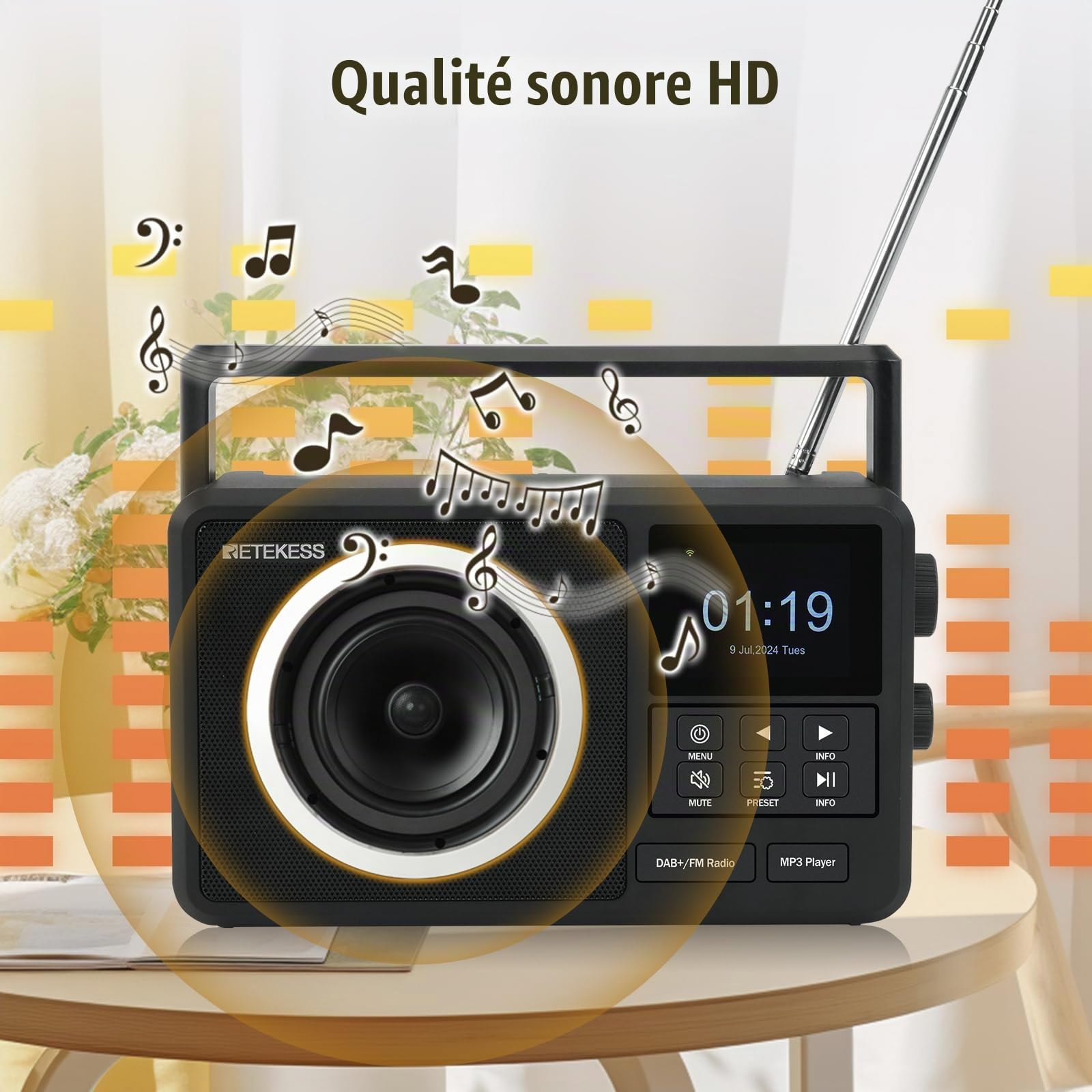 Retekess TR640 Radio Internet, Radio Numérique Dab