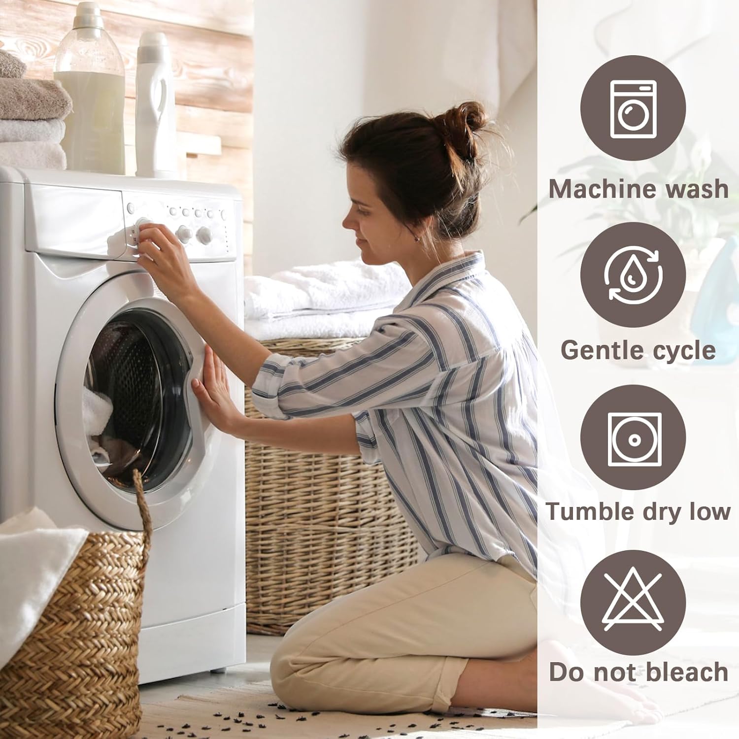 Queen Sheet Set Cotton Bed Sheets Gauze 4 Pcs Grey Queen Sheets Set 16" Deep Pocket Sheet & Pillowcase Sets Boho Muslin Queen Sheets Soft Queen Bedding Sets for All Season - Image 8