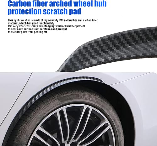 Miniatura 2 de QODOLSI Paquete de 4 tiras para moldura de guardabarros de automóvil, protectores de bocina de guardabarros de rueda antiarañazos de 28 pulgadas,