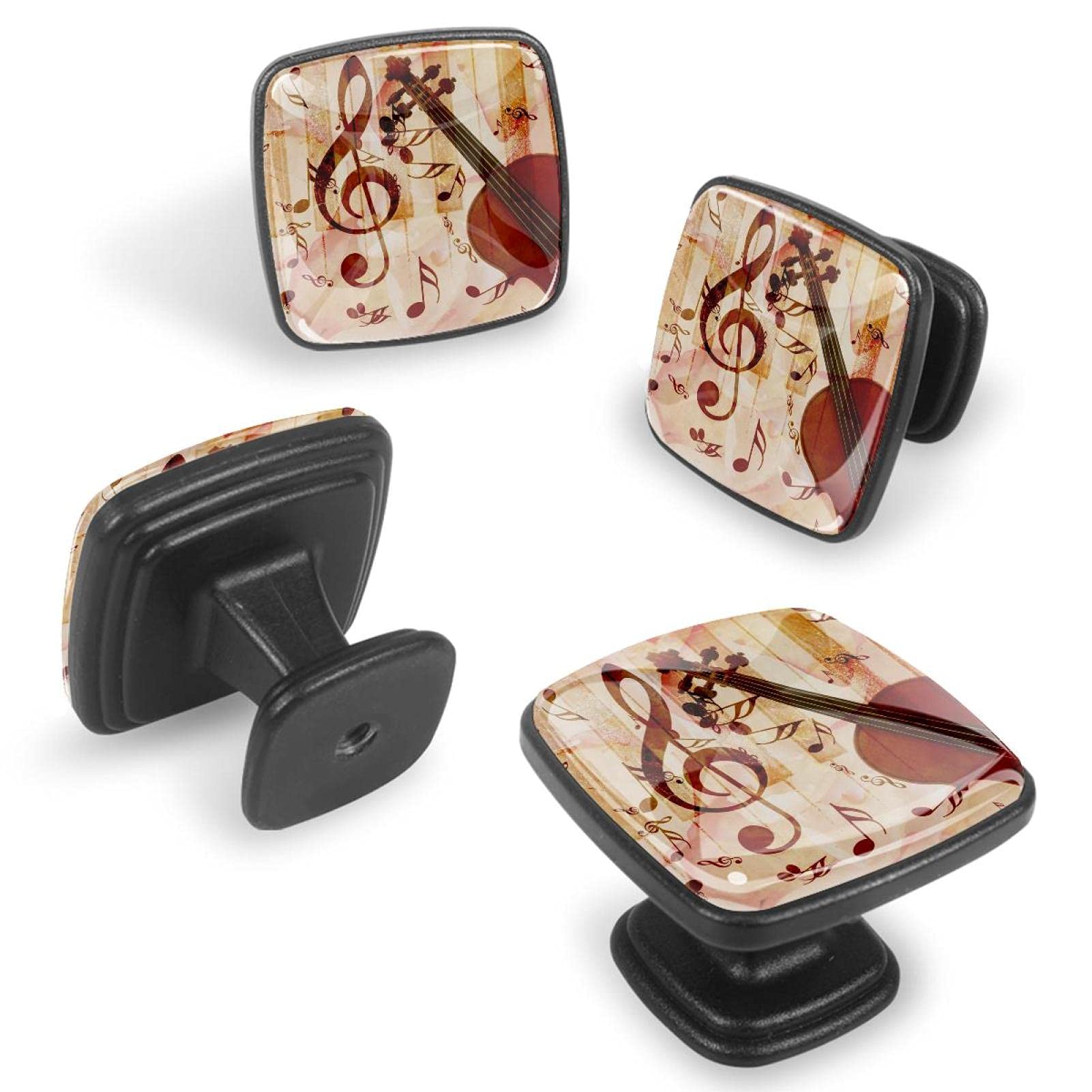Boutons de tiroir style rétro violon piano lot de 12 poignées