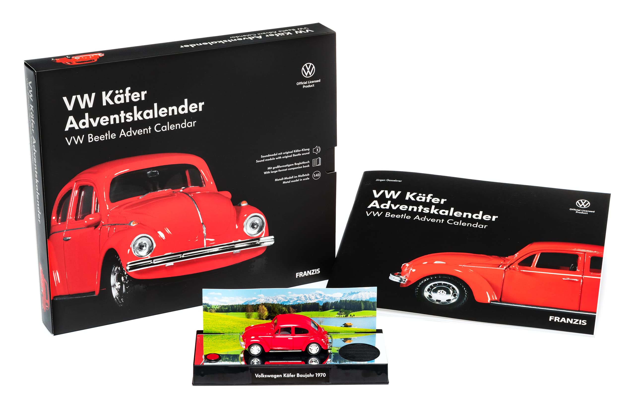 Amazon.com: FRANZIS 55255 VW Beetle Advent Calendar, Red, Metal