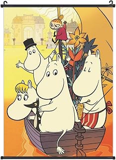 ムーミン 掛ける絵 ポスター 掛け軸壁飾り ステッカー タペストリー 多機能 壁畫 巻物 軸物 壁掛け 贈り物 インテリア 寝室 飾り ファッション ウォールアートHD印刷 ポスター 50x70cm