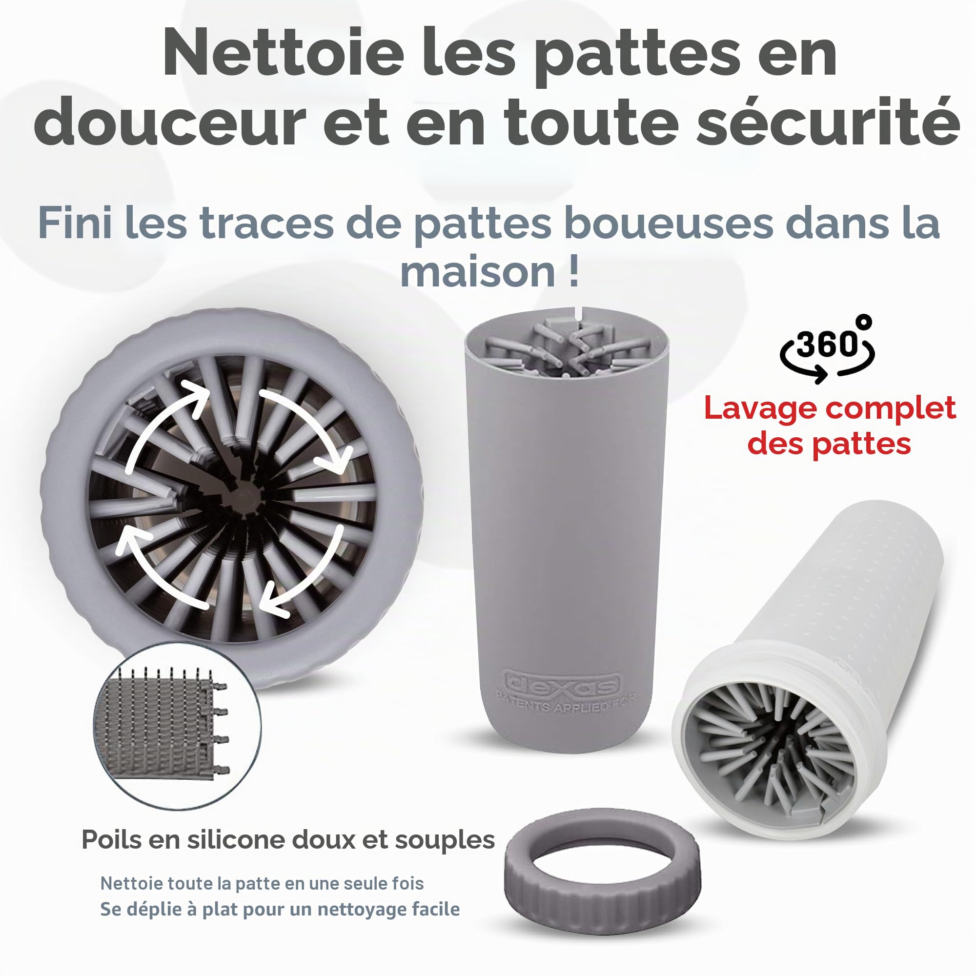 Dexas MudBuster Grand modèle Gris clair