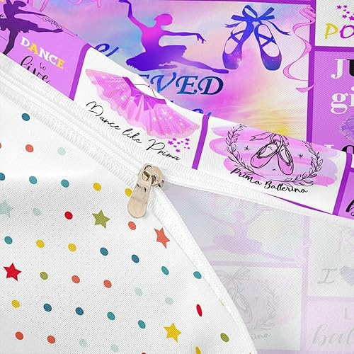 Miniatura 6 de Funda de edredón de ballet para niñas, juego de ropa de cama de bailarina de ballet teñido anudado para niños, adolescentes, adultos, mujeres,
