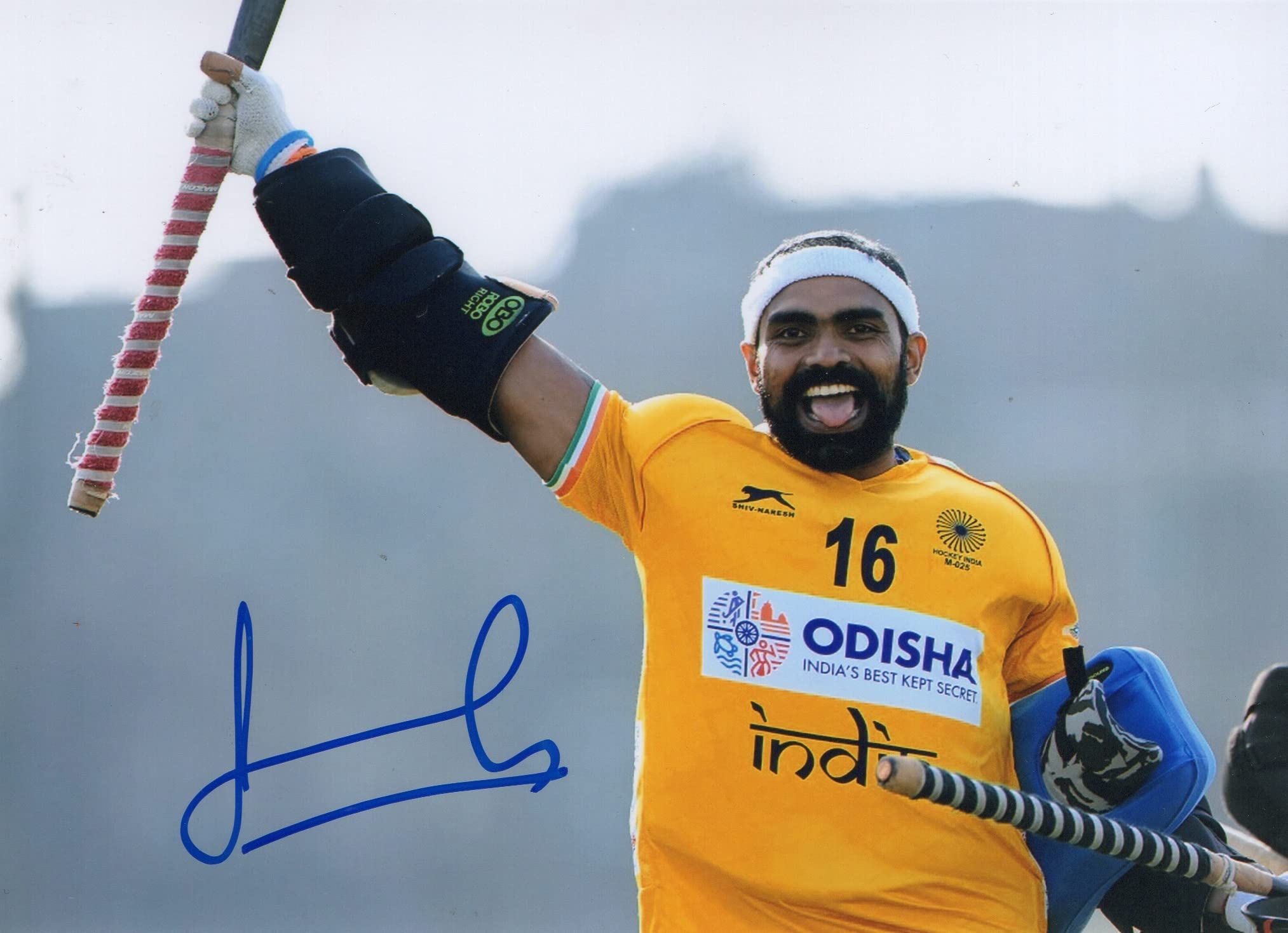 5x7 Original Autographed Photo of Indian Hockey Player PR Sreejesh-image-5