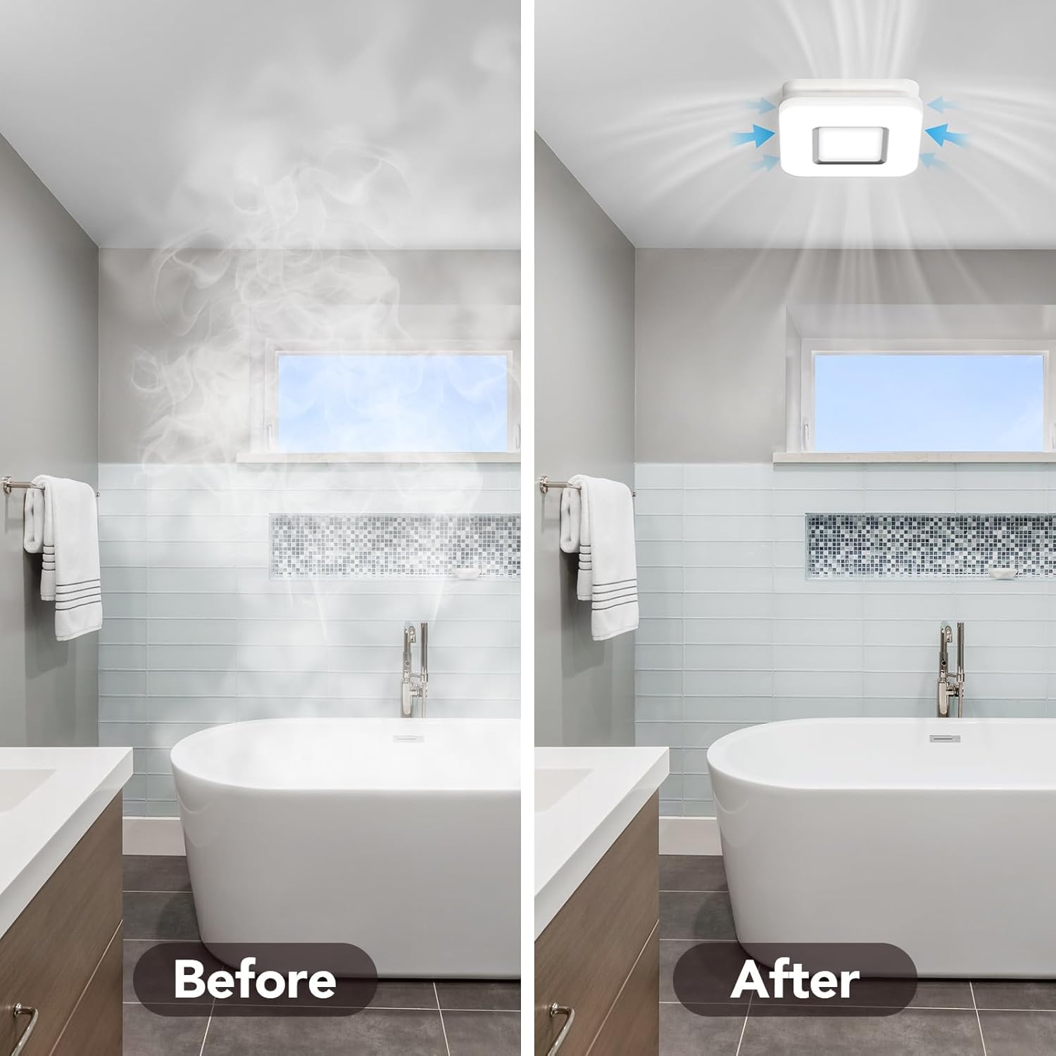 Before and After Steam Removal