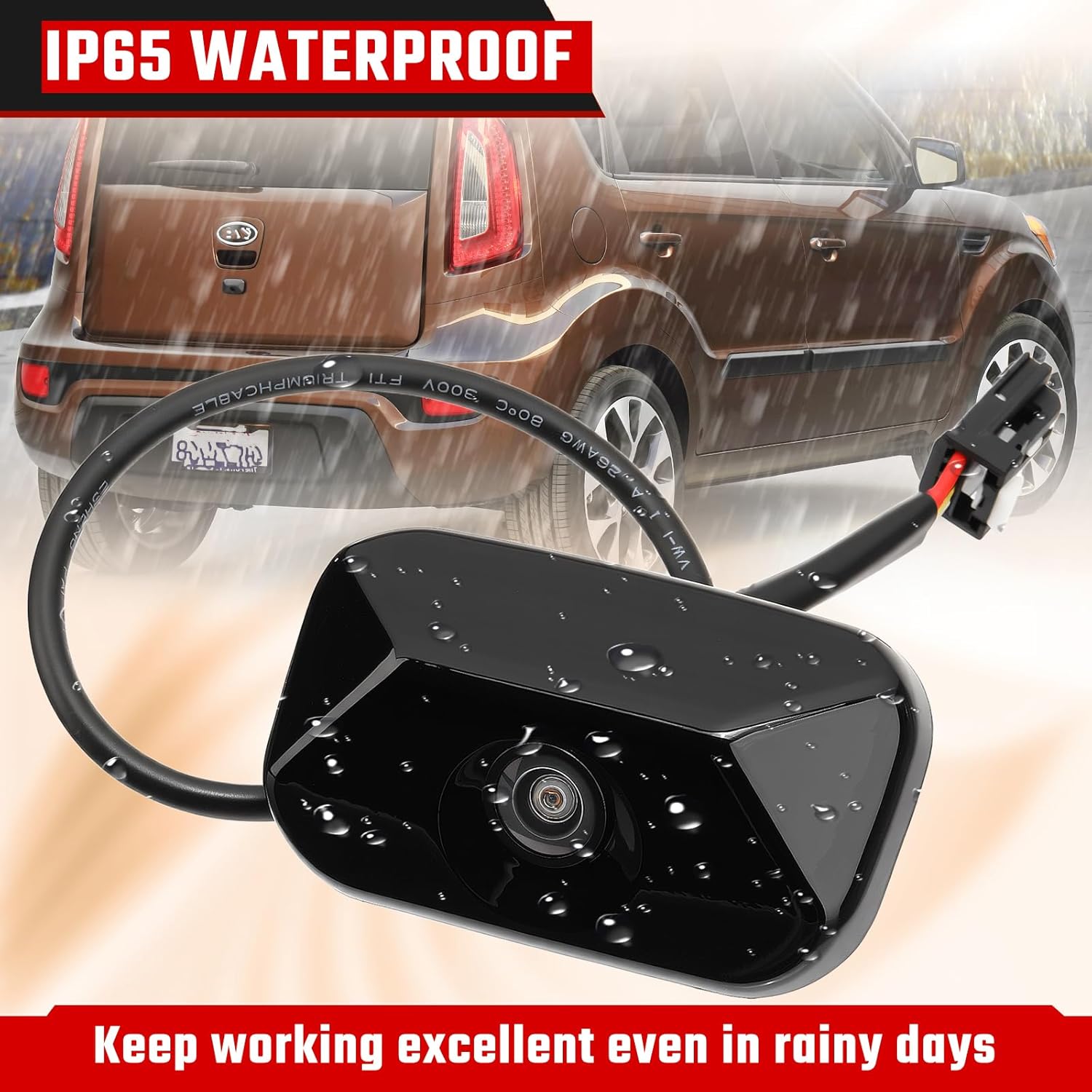 95760-2K100 Backup Camera Rear View Camera Fit for Kia Soul 2010 2011 2012 2013 Parking Park Assist Camera Replaces#957602K100,957602K100I7 95760-2K100-I7