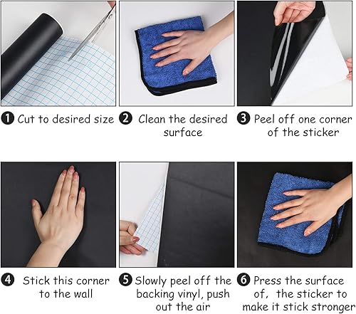 Miniatura 3 de Pegatina de pared de pizarra de tiza para pared, papel tapiz de pizarra grande, rollo de papel de contacto KDG autoadhesivo DIY reutilizable