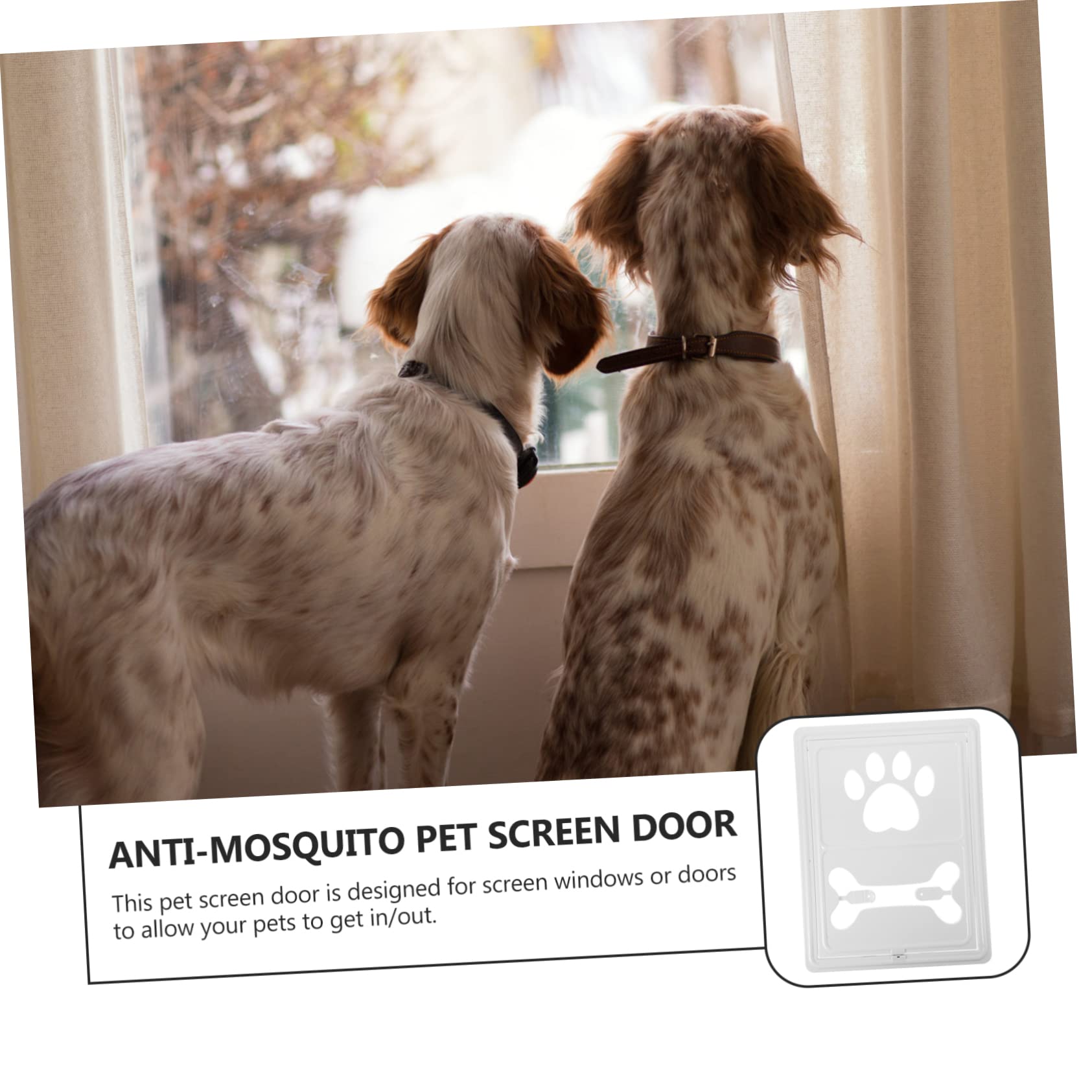 INOOMP 1pieza Puerta para Mascotas Pantalla Magnética y Cerradura Automática para Perros Pequeños y Gatos Fácil Instalación y Uso Interiores y Exteriores