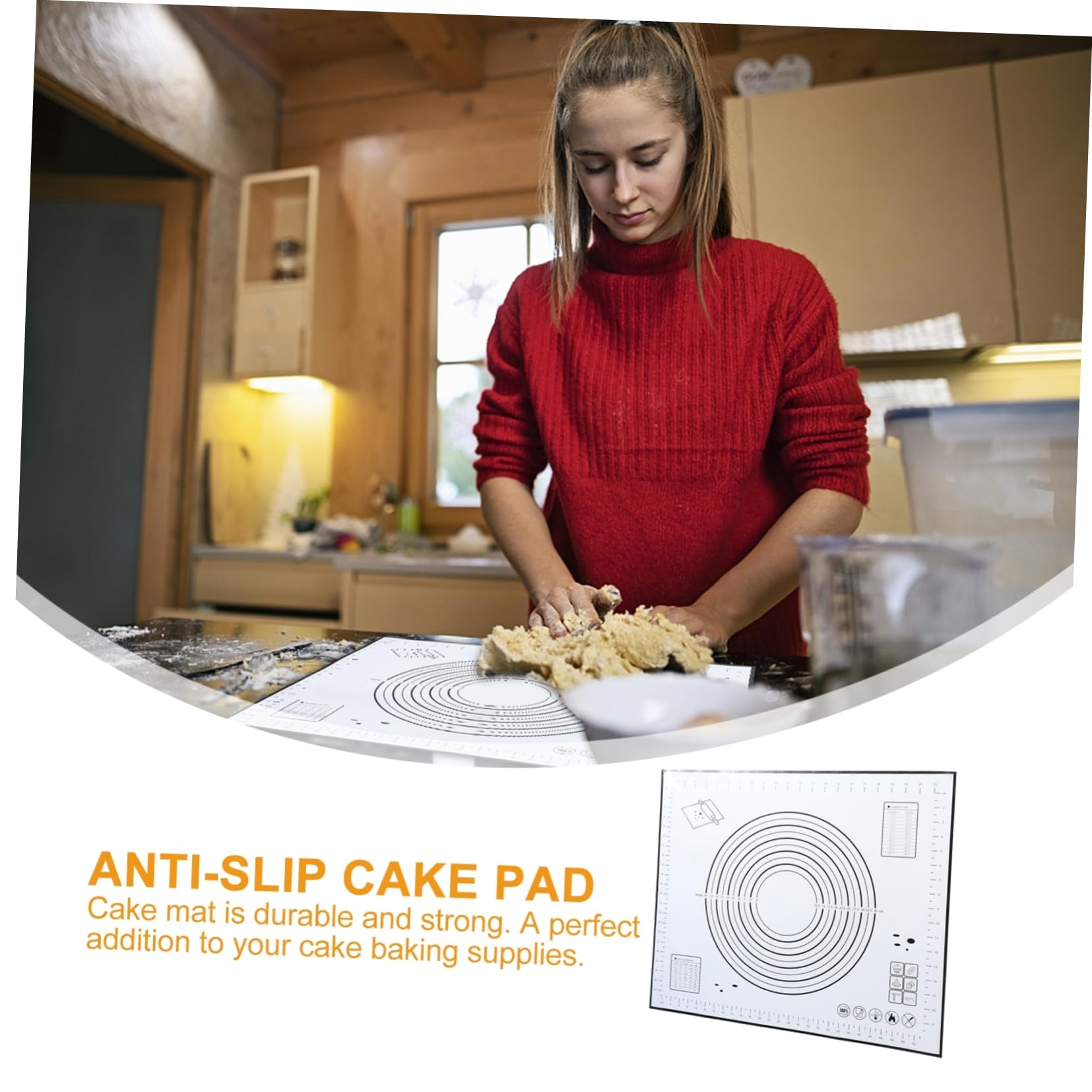 Cabilock 3 Piezas Estera De Silicona Para Hornear Estera Para Hacer Pan Estera Para Hornear Extra Gruesa Tabla Para Amasar Pan Almohadilla Antideslizante Para Pasteles Almohadilla Para