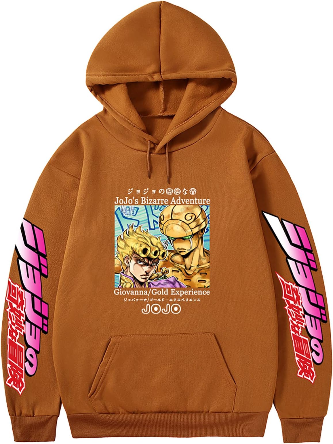 JoJo's Bizarre Adventure Giorno Giovanna Hoodie Giovanna Giorno Hoodie GioGio Sweatshirt Giorno Hoodie Casual Streetwear Pullover for Men Women Teens
