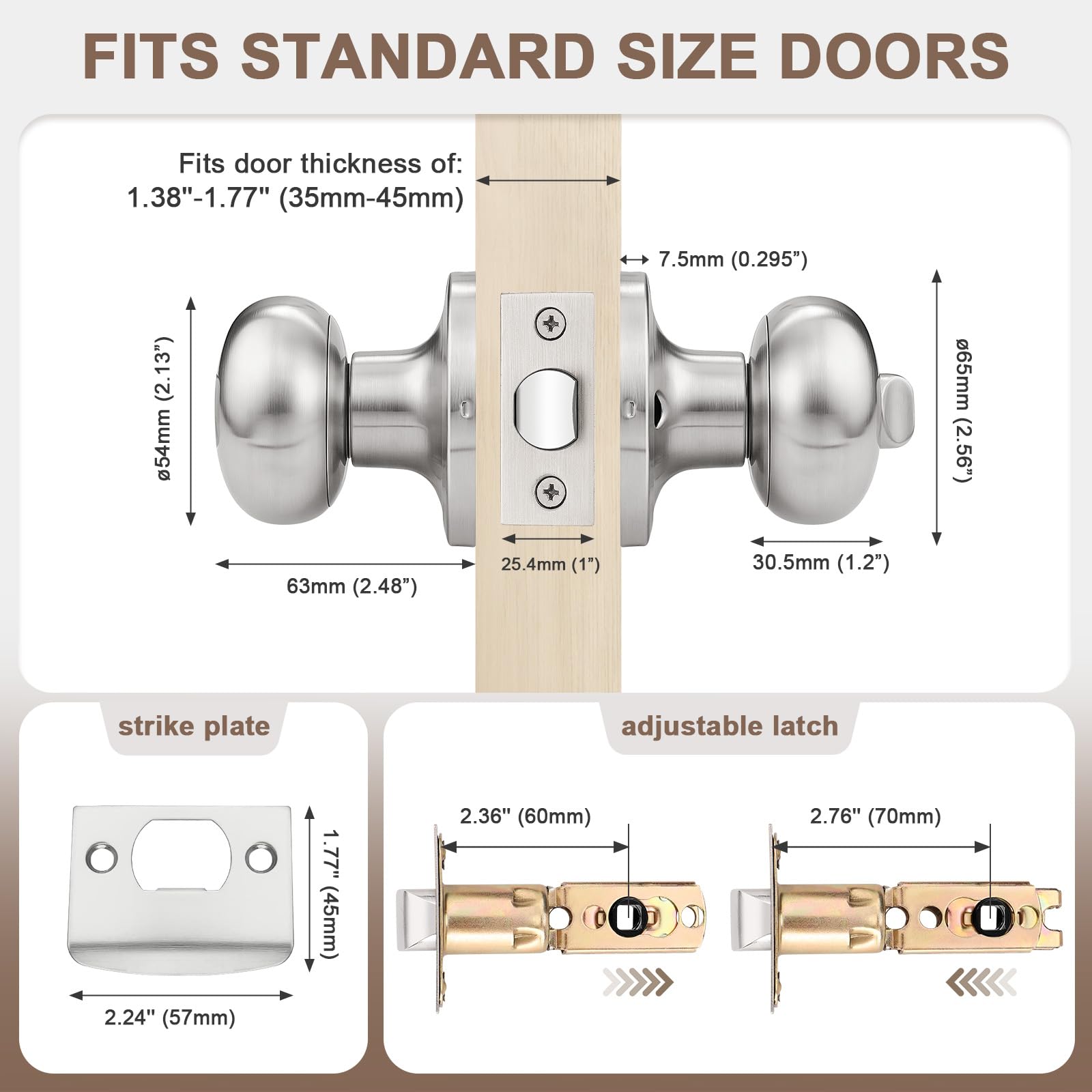 Keyed Entry Door Knob - Secure & Stylish -5
