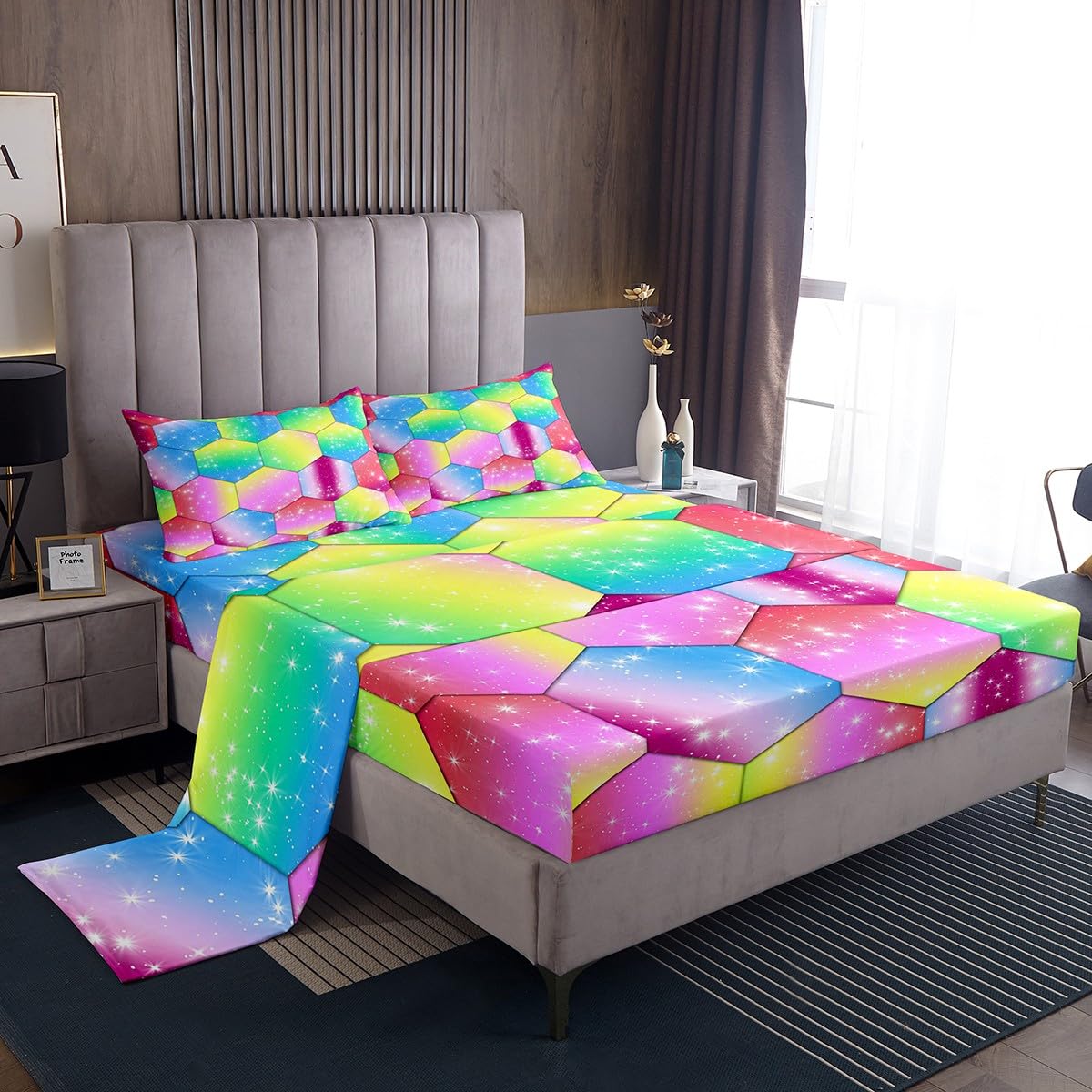 Rainbow Bedroom Set Erosebridal Rainbow Bedding Sets For Girls
