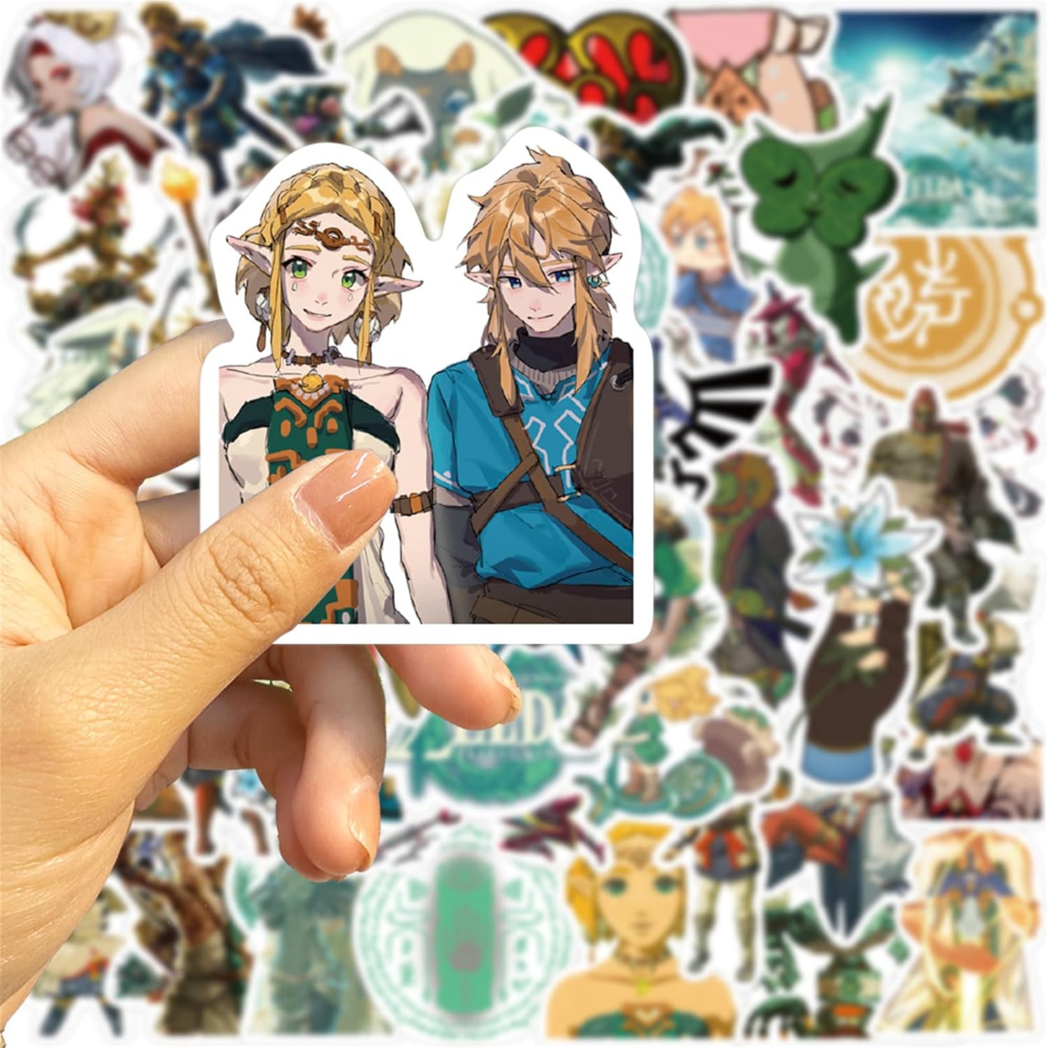 50pcs Cartoon Legend of Zelda Stickers for Kids, Vinyl Waterproof Manga Decal for Water Bottle Laptop Toy Sticker for DIY Decorate Bumper Phone Hard Hat Kids Teens Gifts (Legend of Zelda) - Image 6