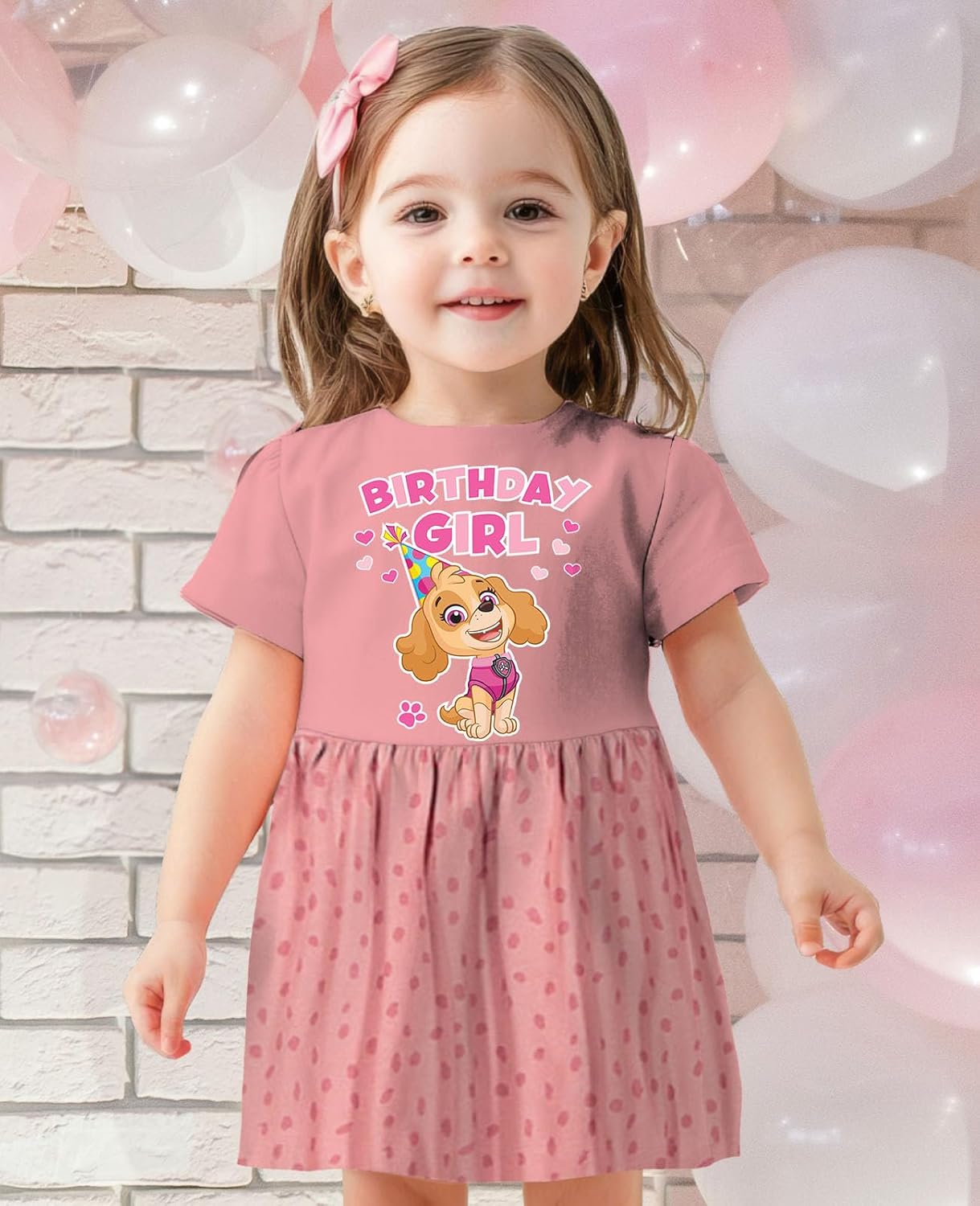 Tstars Paw Patrol Skye Girl Dress - Toddler Spring Summer Outfit - 1st 2nd 3rd 4th Birthday Dresses for Girls - Image 2