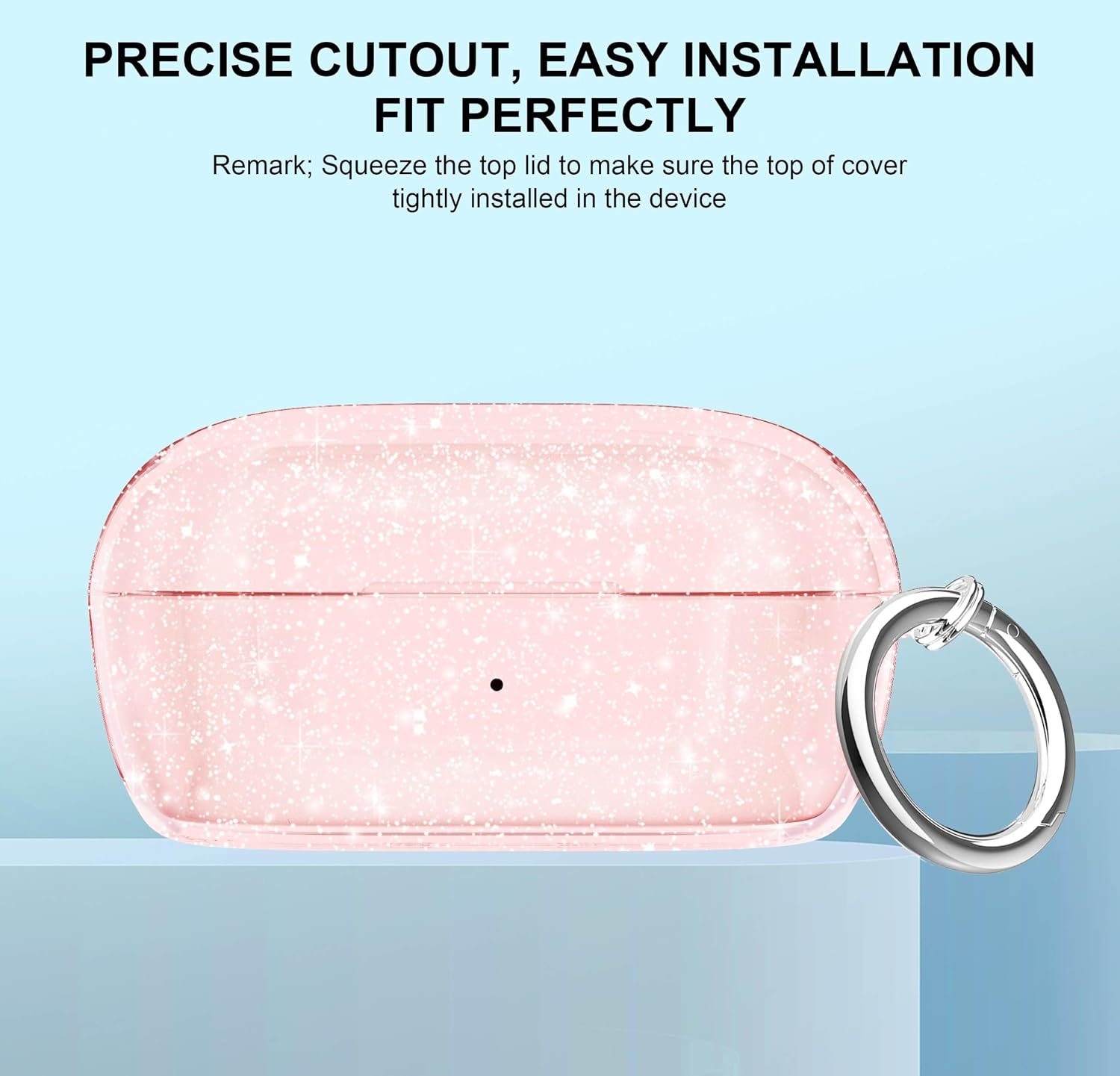 Aircawin for Bose New QuietComfort Earbuds Case Clear Glitter 2024 image 2