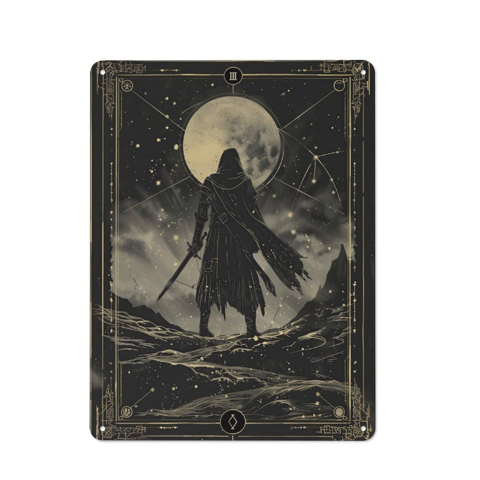 Junmoney Dusk Wanderer Retro Tin Sign 40X30cm Featuring For Bar Or Restaurant, For Metal Sign Collectors, For Garage And Workshop Walls