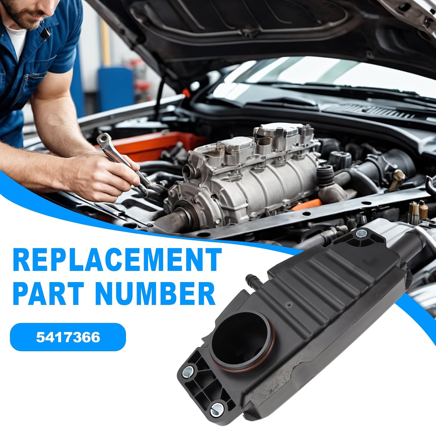 5417366 Crankcase Breather Crankcase Oil Separator Filter Compatible with Cummins X15 XPI Engine Replace 5679573 4974922