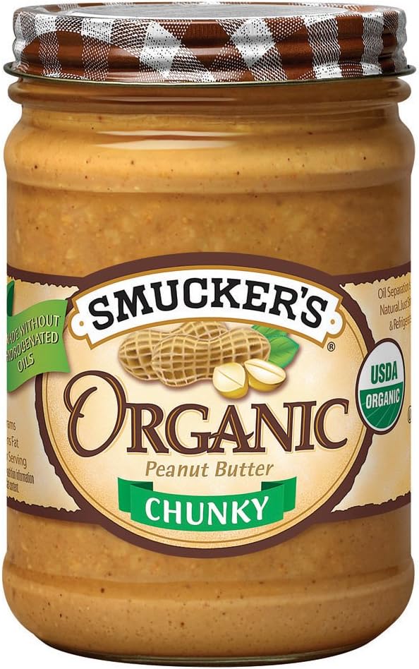 Smucker's Organic Chunky Peanut Butter, 16-Ounce (Pack of 4)