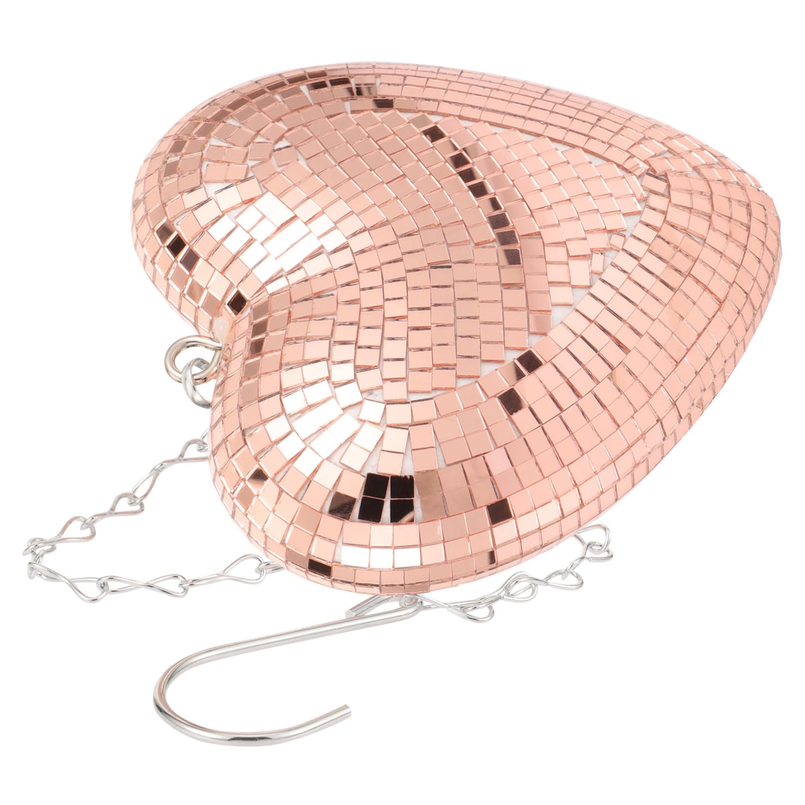 HOOTNEE Disco Ball Mirror Decor Heart Shape Hanging Decor Perfect for Wedding Christmas New Year Party