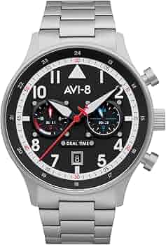 Amazon.com: AVI-8 Hawker Hurricane Carey Men's Dual Time Pilot
