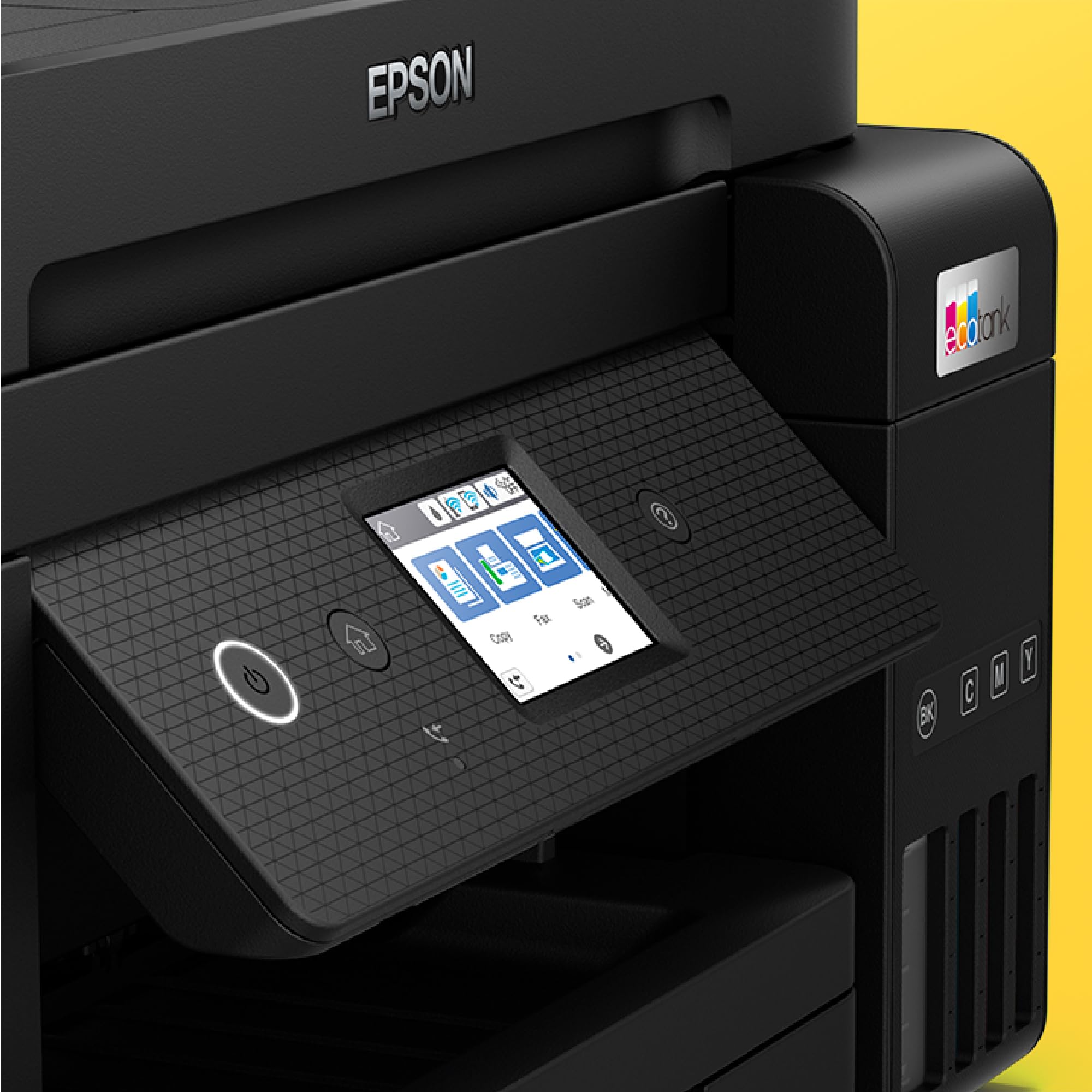 Epson EcoTank ET-4800 Stampante con Serbatoi D'inchiostro A4 Wi-Fi Ethernet Stampa Copia Scansione Fax LCD 3.7 cm ADF 3 Anni Inchiostro Inclusi